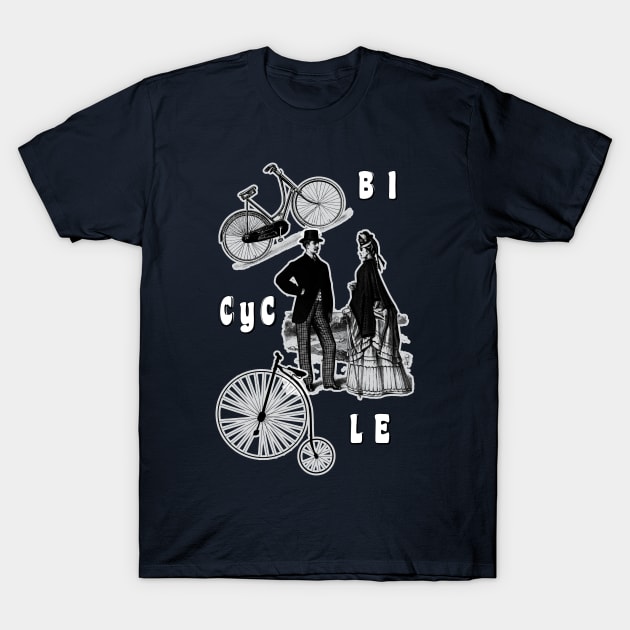 Victorian Bicycles and Fashion T-Shirt by RoxanneG